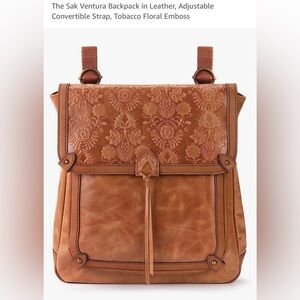 The Sak Ventura embossed leather backpack